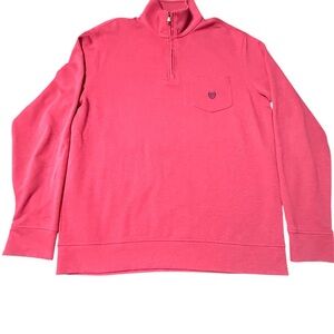 Chaps Men’s Half-Zip Pullover in Coral